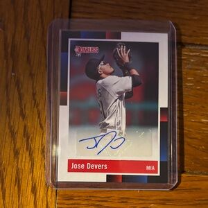 Jose Devers Card - Red, White, and Blue autographed! Mint!